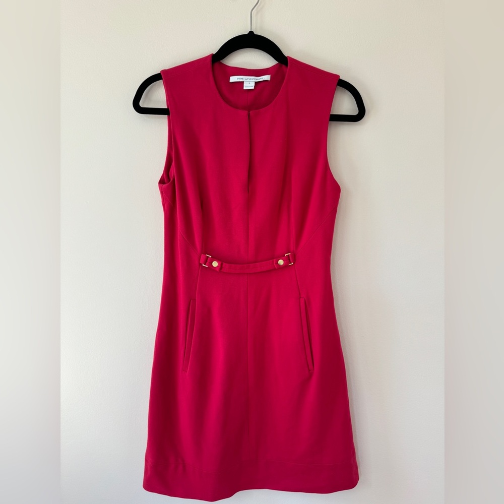 Diane Von Furstenberg DVF Fuchsia Dress Size 2 - Gorgeous Color!